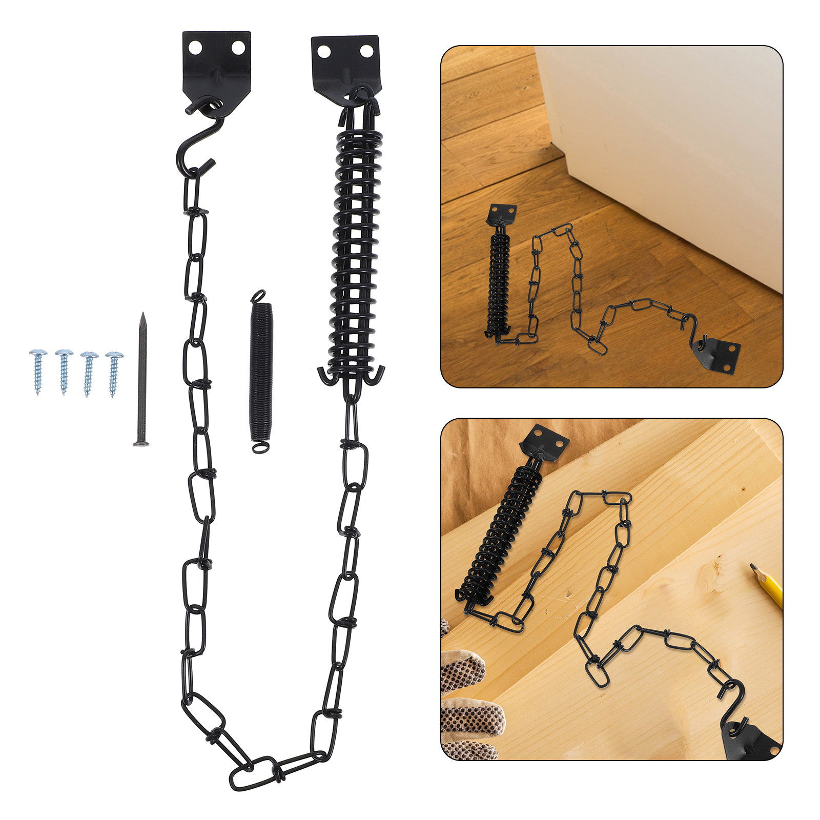 Security Chain Door - 2Set Windproof Chain Door Guard Locks